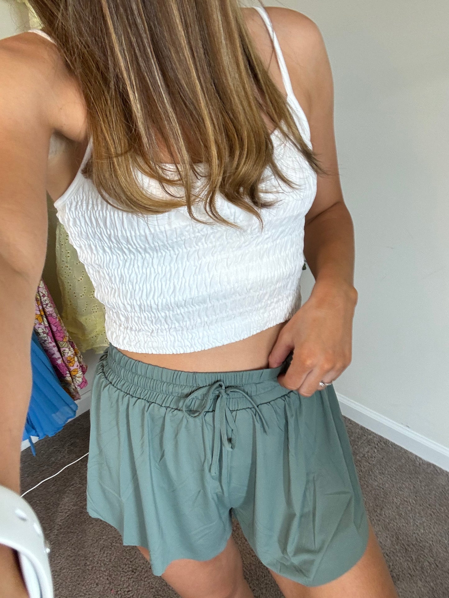 Ruffle Active Sage Shorts