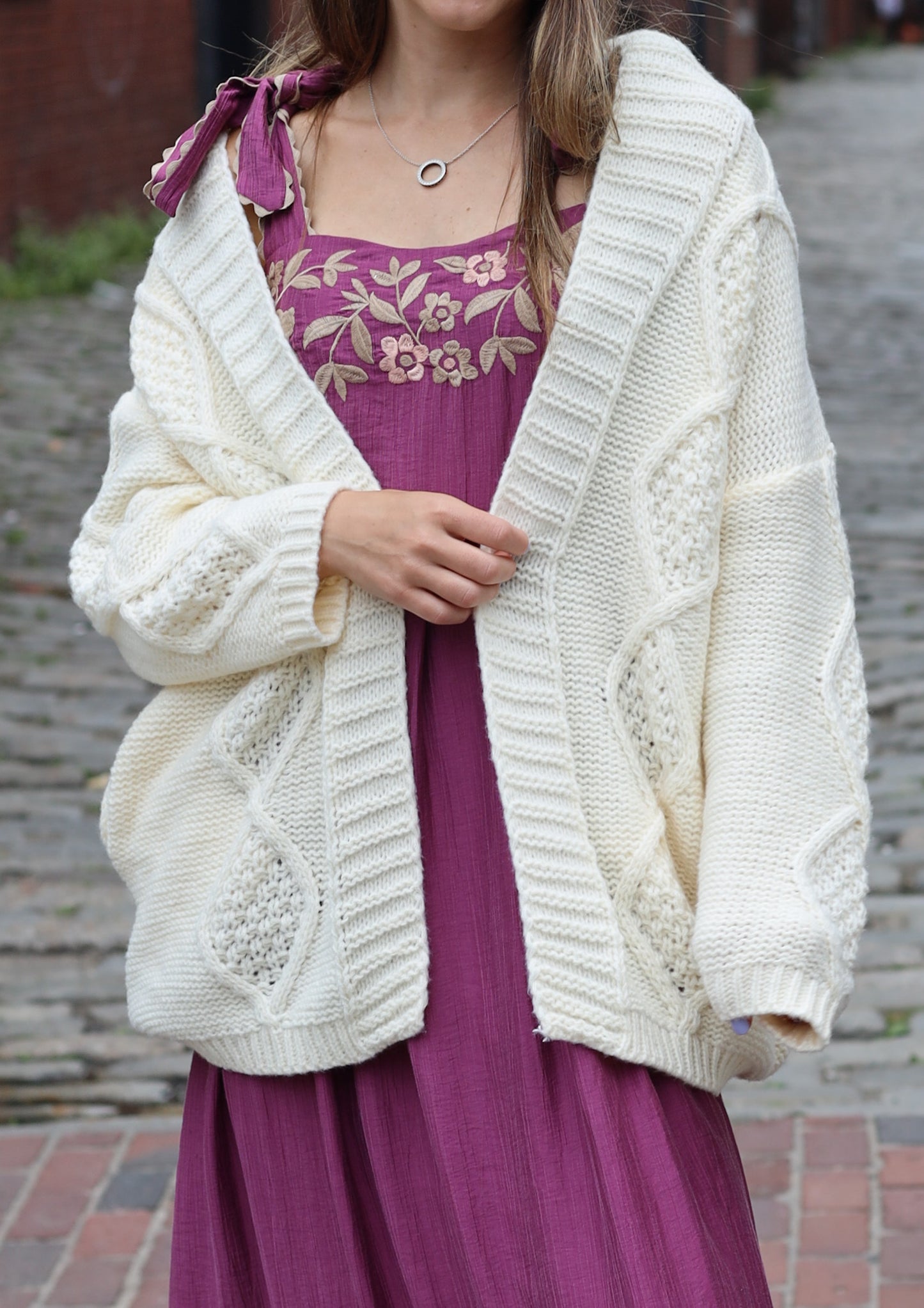 In My Cozy Era Knit Cardigan - Cream