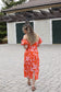 Savannah Orange Midi Dress