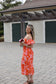 Savannah Orange Midi Dress