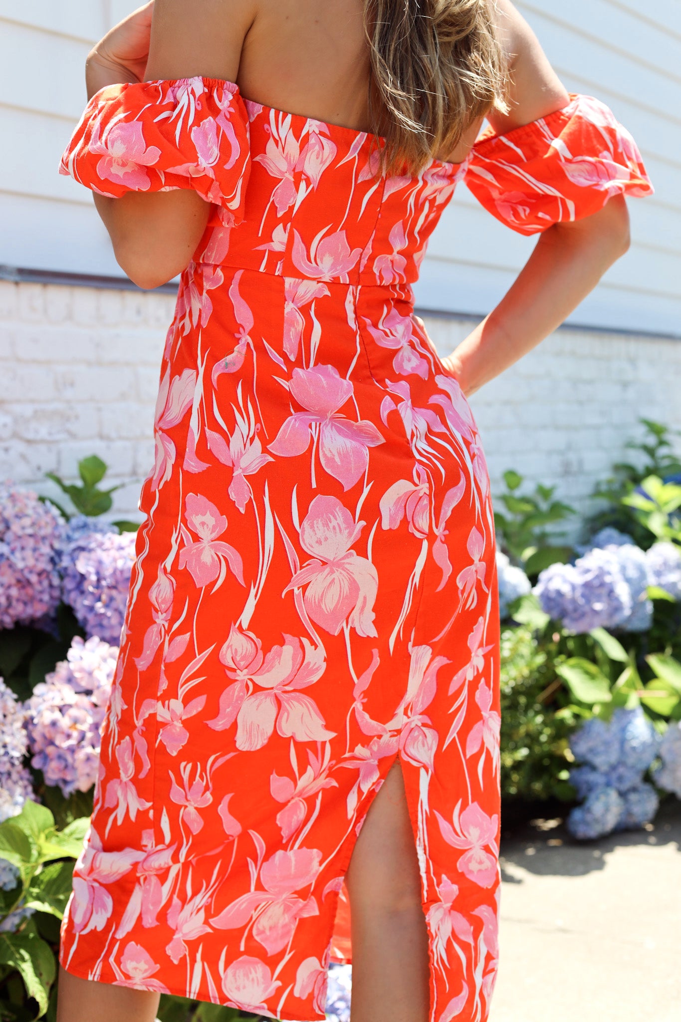 Savannah Orange Midi Dress