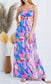 Meet Me in Paradise O Ring Dress- Blue Mix