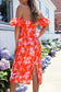 Savannah Orange Midi Dress